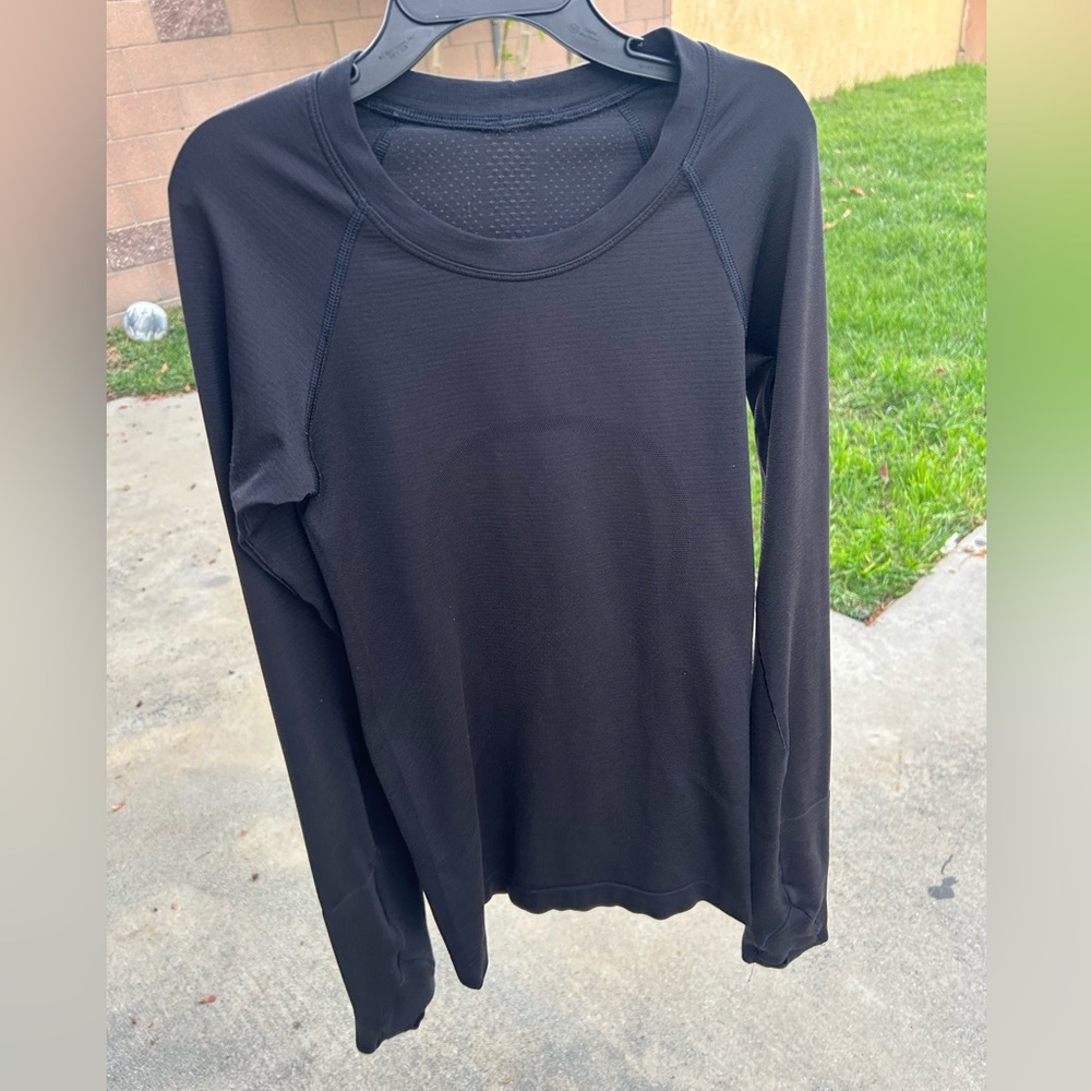 lululemon athletica Black Long Sleeve Performance Tee